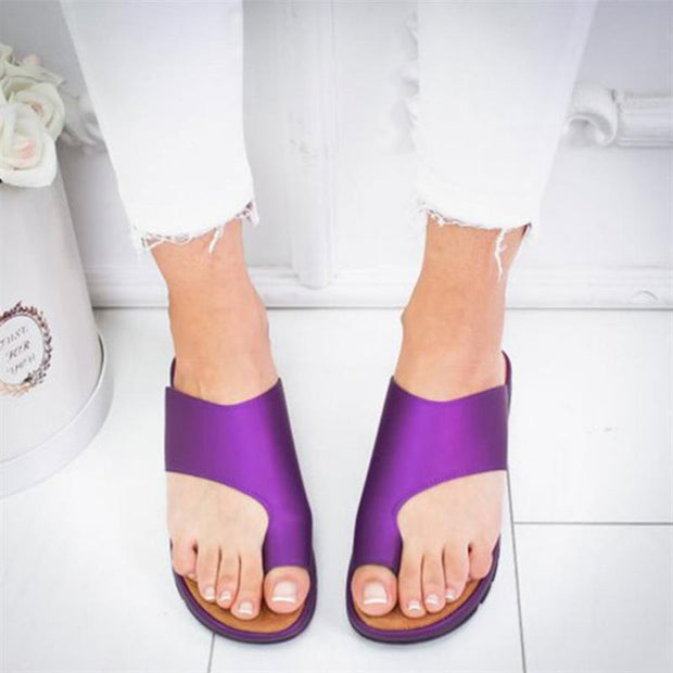 Womens Sandals Platform Flat Sole Orthopedic Bunion Corrector
