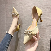 Womens Pumps shoes dorsay Pointed Toe kitten low Heel