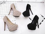 Stiletto Platform  Suede  High Heeled Womens Shoes