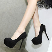Stiletto Platform  Suede  High Heeled Womens Shoes