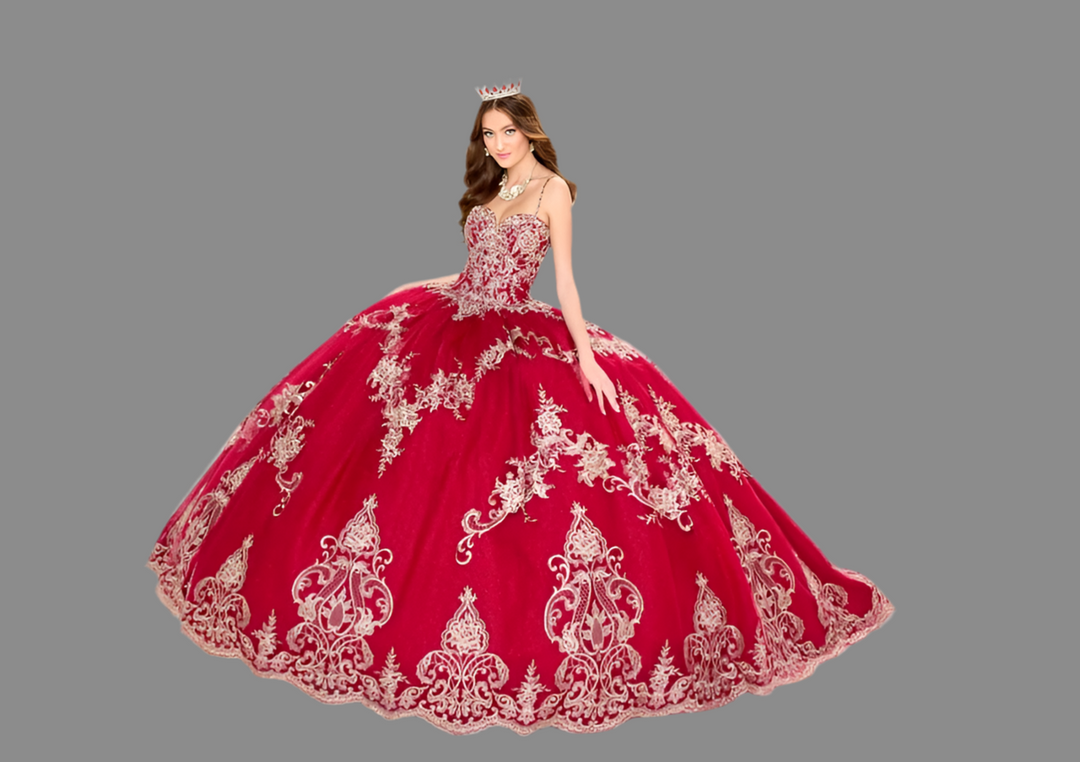 Beaded Crystal Sweet 16 Puffy Quinceanera Dress