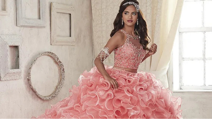 Two Piece Ball Gown Sweet 15 16 Quinceanera Dress