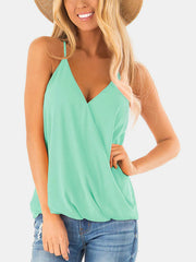 Full Size Surplice Spaghetti Strap Top