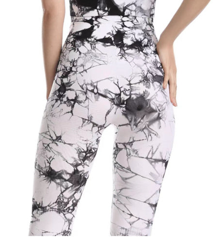 Tie-dyed Fitness High Waist Hip Lift Sports Leggings