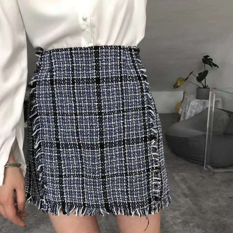 Lattice Pattern High Waist Skirt