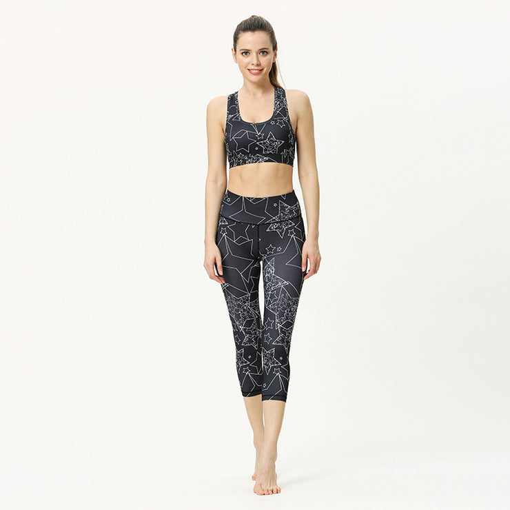 NTwo-piece set of seven-point yoga pants