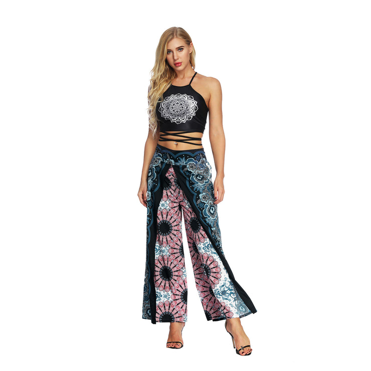 Women's Wide Leg Boho Yoga Harem