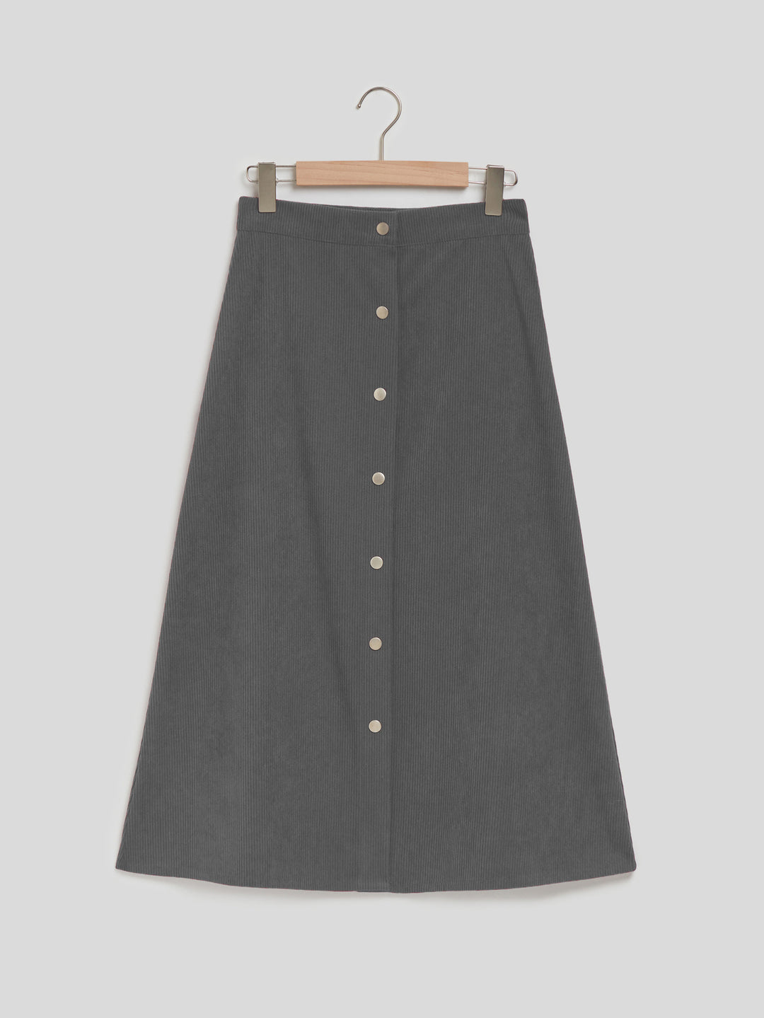 Long Single-breasted High Waist Skirt