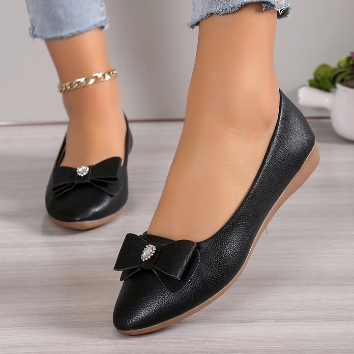 Bowknot Casual Pointed Toe Flats Loafers