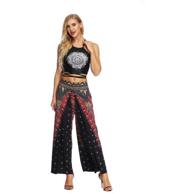 Women's Wide Leg Boho Yoga Harem