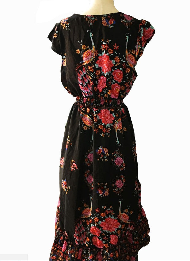 Boho folk print dress