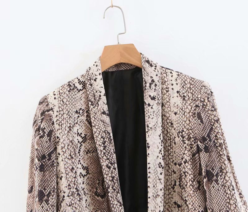 Snake print blazer