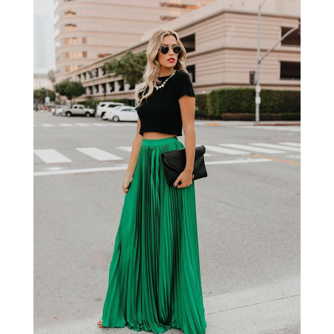 Fashion Casual High Waist Long Skirt