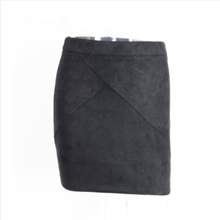 Ladies Leather Suede Pencil Skirt