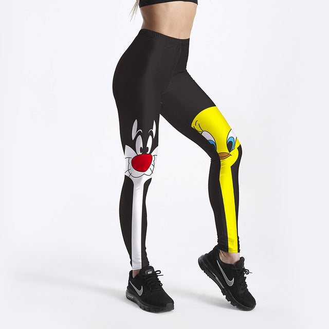 Printed fitness leggings ladies