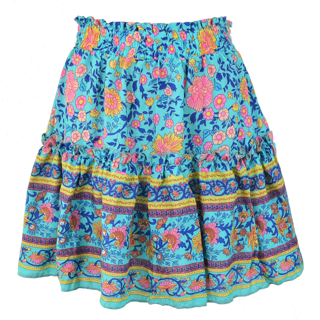 Bohemian High Waist Ruffle Skirt