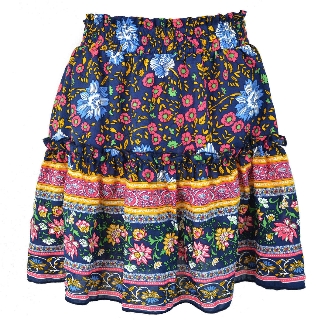 Bohemian High Waist Ruffle Skirt