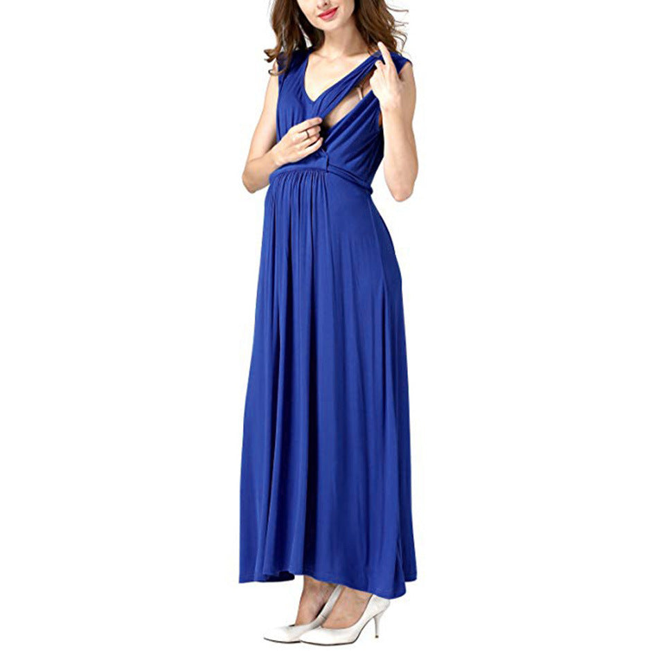 Long Evening Dress Designed For Women That Are Nursing