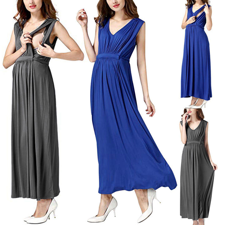 Long Evening Dress Designed For Women That Are Nursing