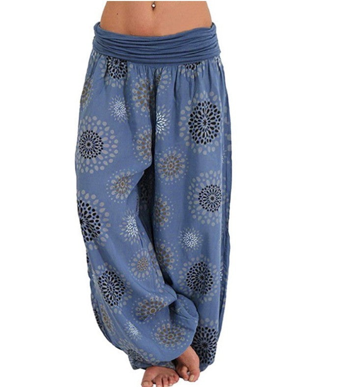 Oversized Boho ethnic print harem pants ￼