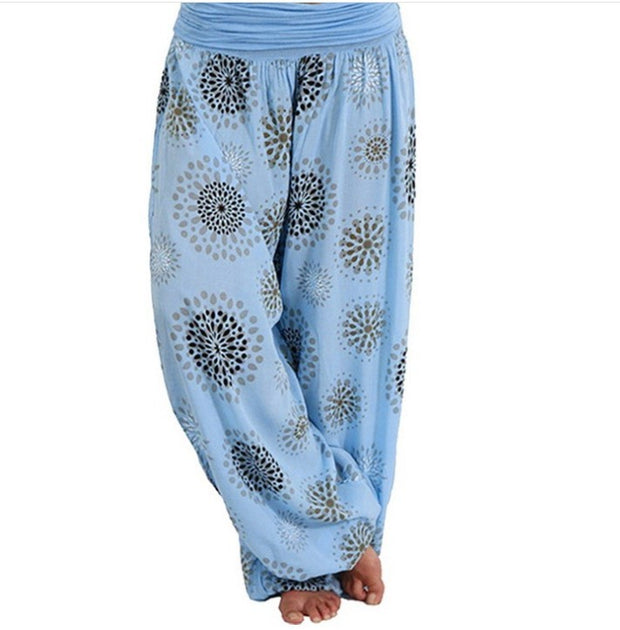 Oversized Boho ethnic print harem pants ￼