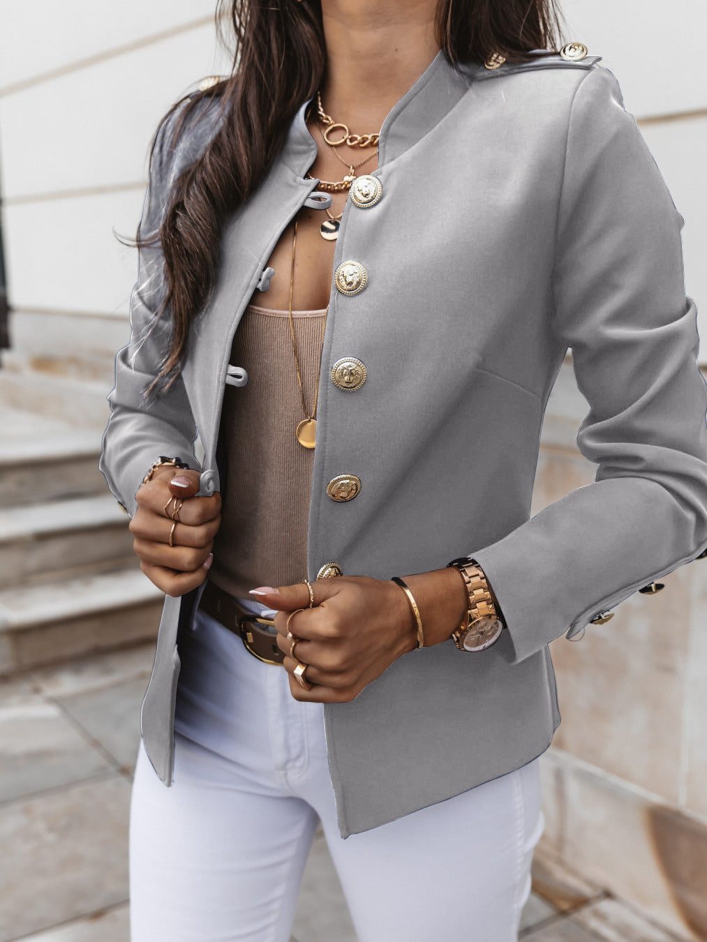 Long-sleeved Slim-breasted Small Blazer