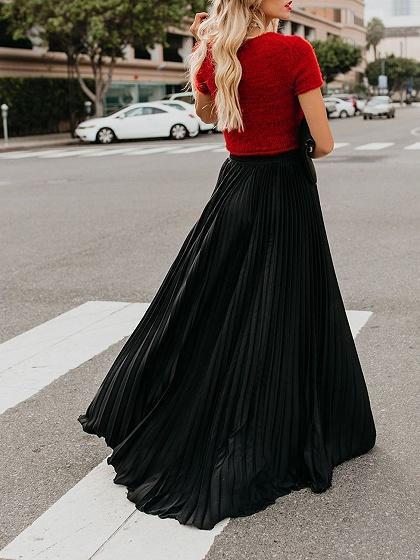 Fashion High Waist Long Skirt