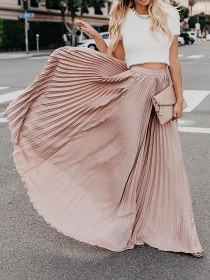 Fashion High Waist Long Skirt