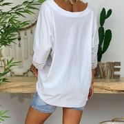 Ladies Lace V-neck Button Top