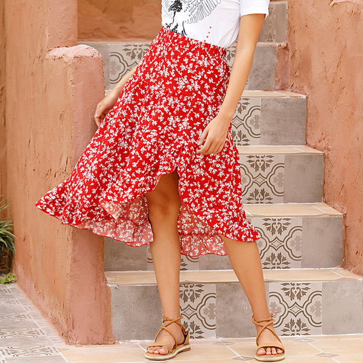 Elegant Chiffon Floral Skirt