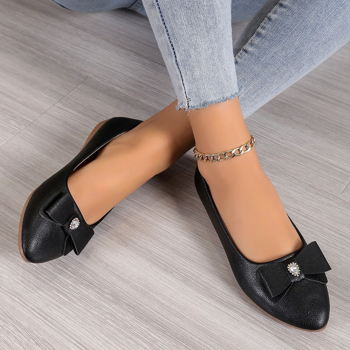 Bowknot Casual Pointed Toe Flats Loafers