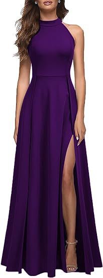 Women's Fashion Halter Evening Dress