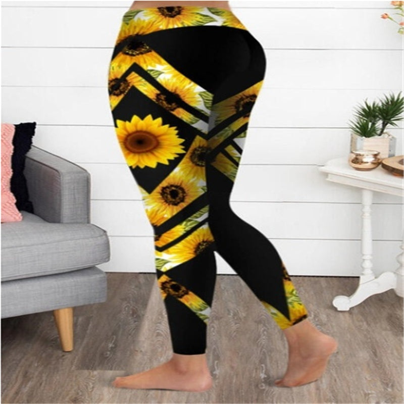 Sunflower yoga fitness leggings