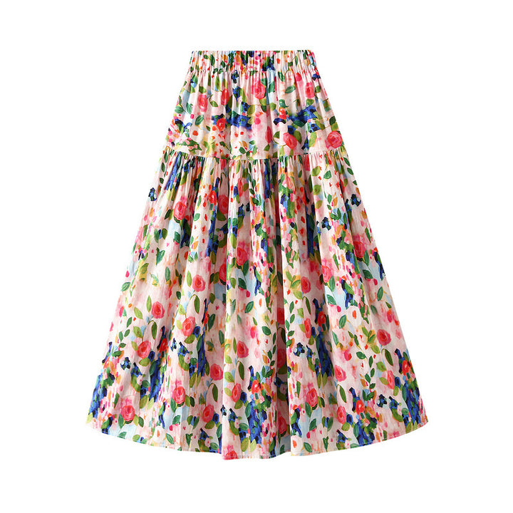 Ladies Oil Painting Print Skirt