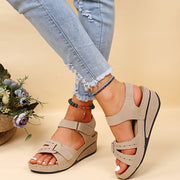 Wedge Sandals  Velcro Platform Shoes