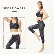 NTwo-piece set of seven-point yoga pants