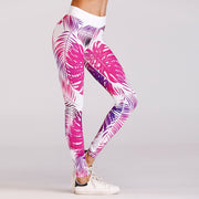 Sexy Red Print Fitness Yoga High Elastic Gym Leggings