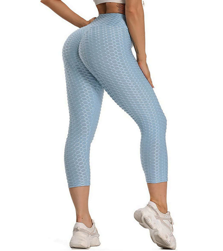 Cropped High Waisted Hip Butt Lifting Leggings