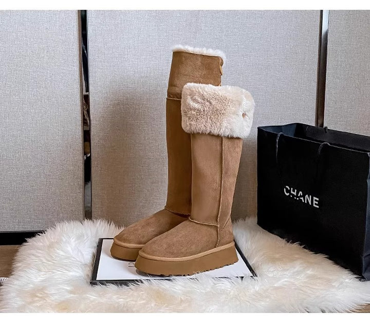 Women's Long Fleece-Lined  Boots