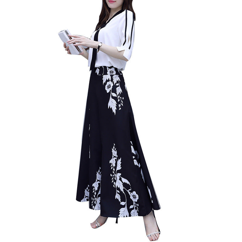 High Waist Long Fashionable Top & Skirt Suit