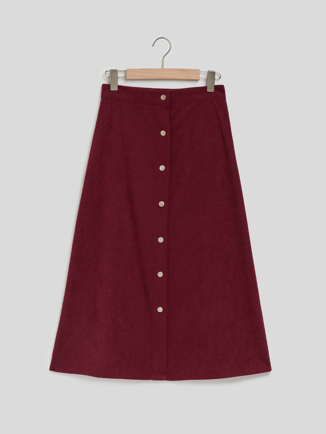 Long Single-breasted High Waist Skirt