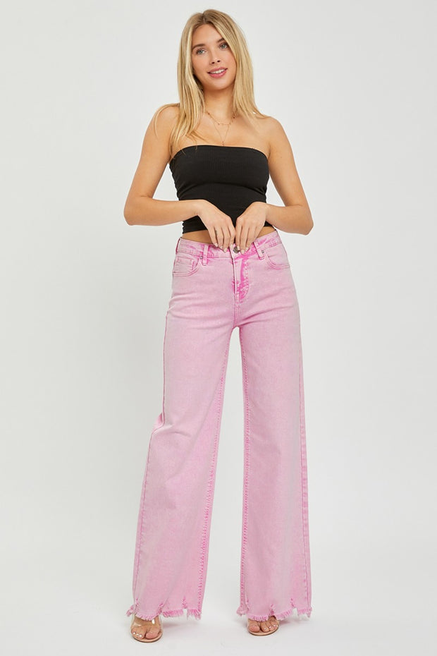 RISEN High Rise Wide Leg Jeans