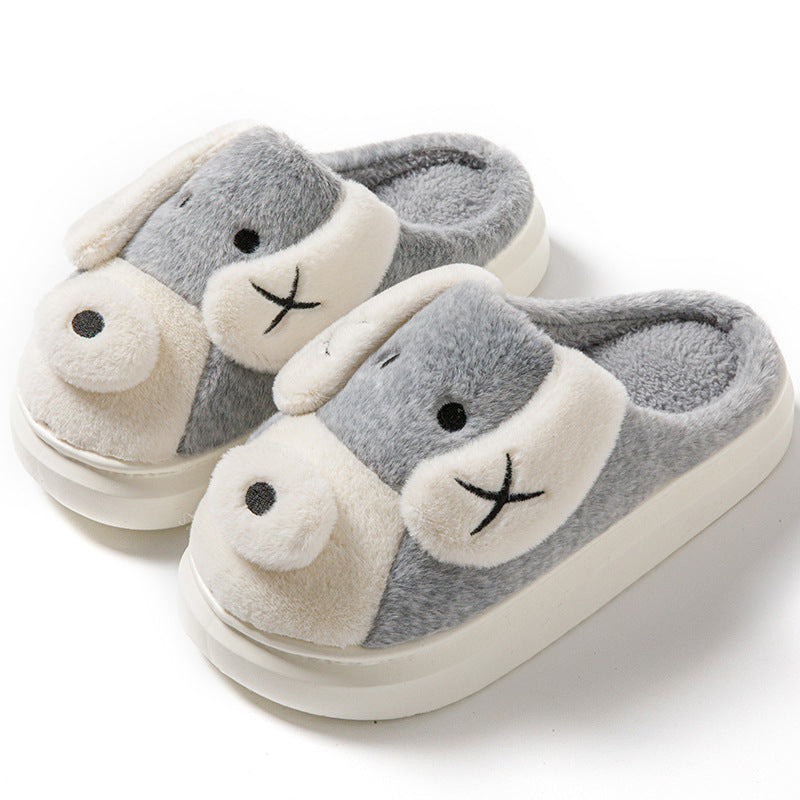 Cute Floppy Ears Dog Plush Non-slip  House Slippers