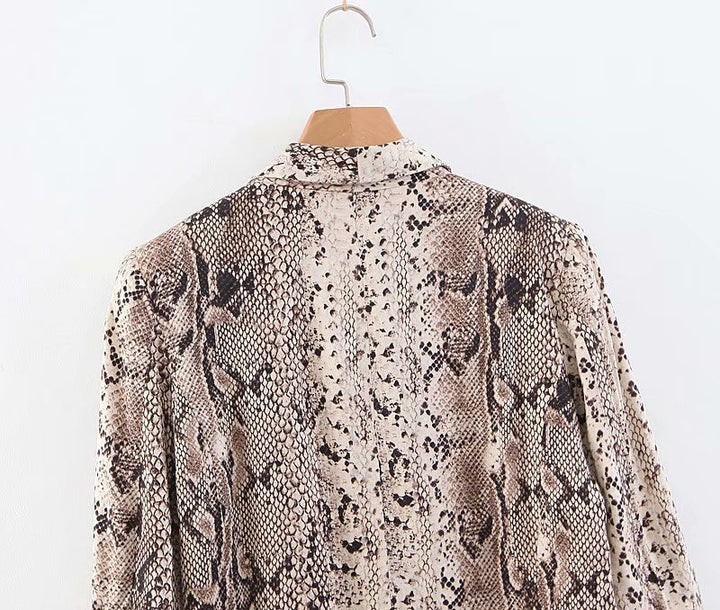 Snake print blazer