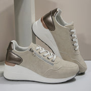 Women Lace-up  thick -sole comfort sneakers