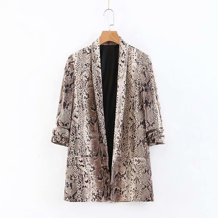 Snake print blazer