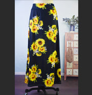 Exotic print big swing boho skirt