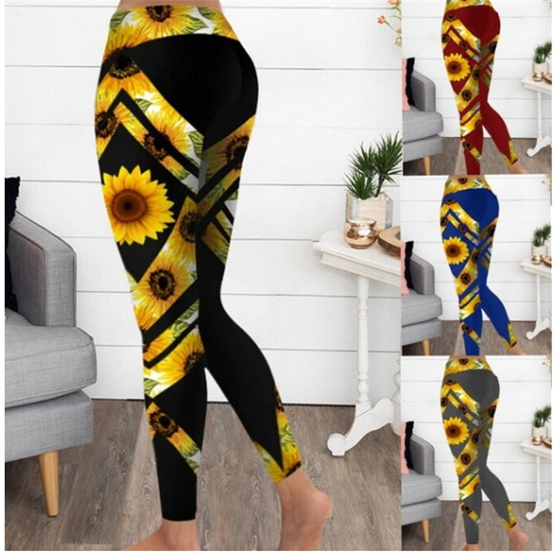 Sunflower yoga fitness leggings