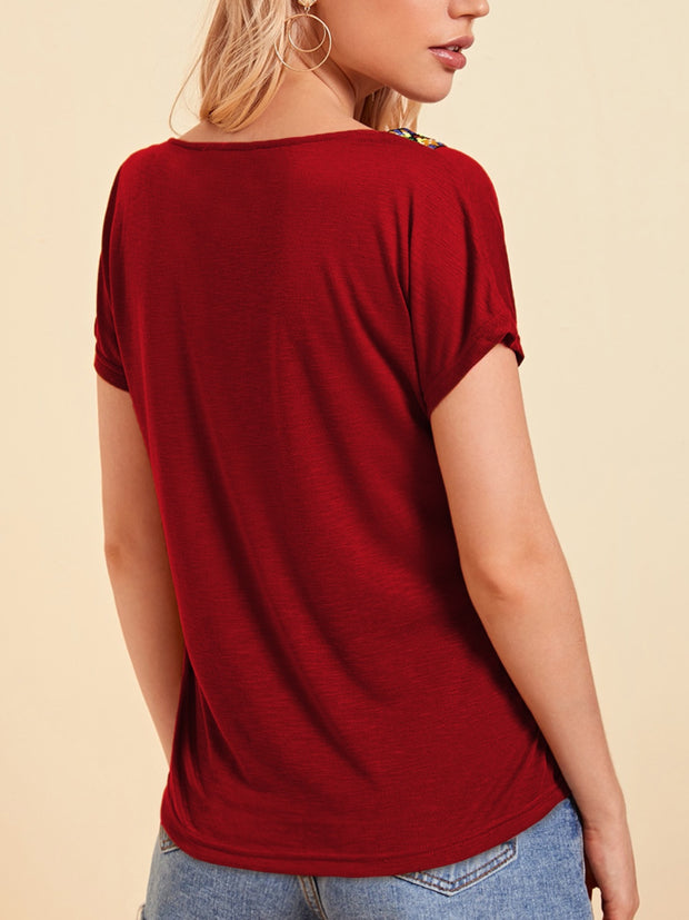 V-Neck Short Sleeve T-Shirt