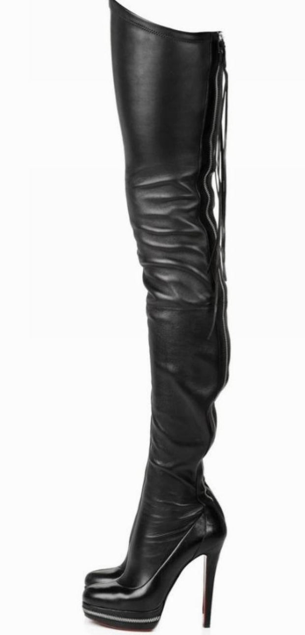 Over-the-knee Boots Nightclub Sexy Rear Zipper Platform Boots